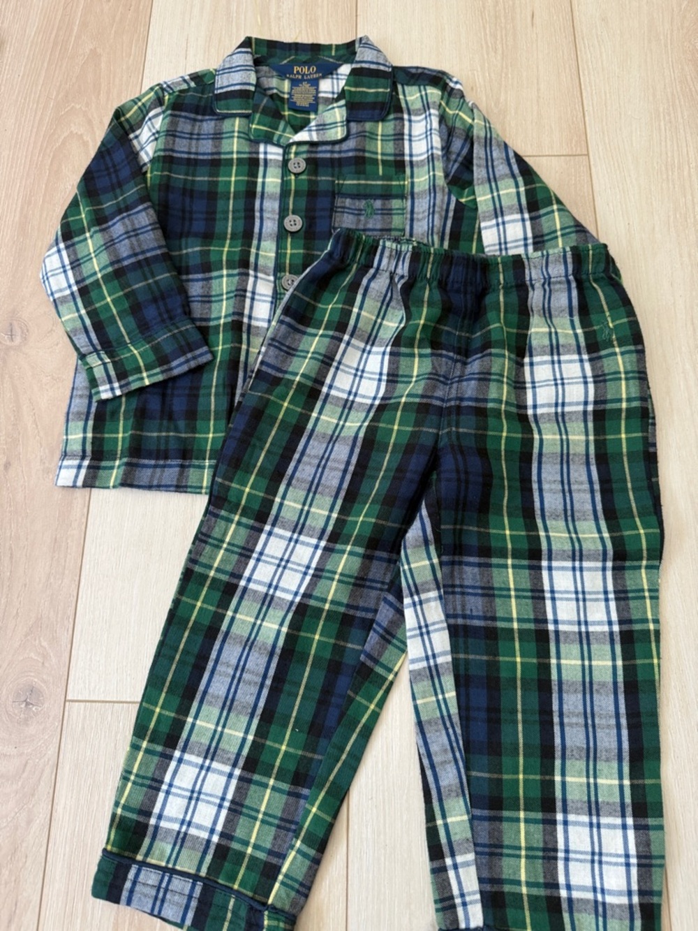 Polo by Ralph Lauren Plaid Kids Flannel Pajama Set